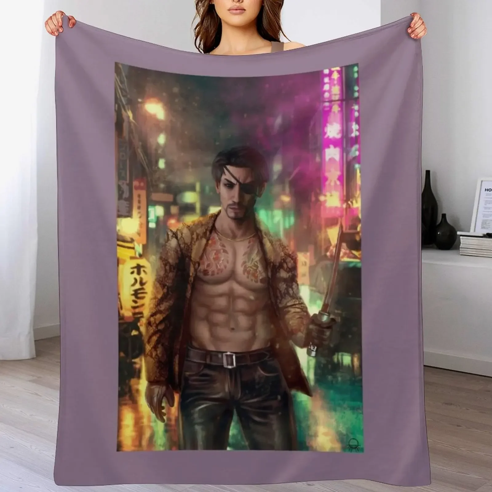 

Majima Goro Throw Blanket All Season Soft Lightweight Blanket for Home