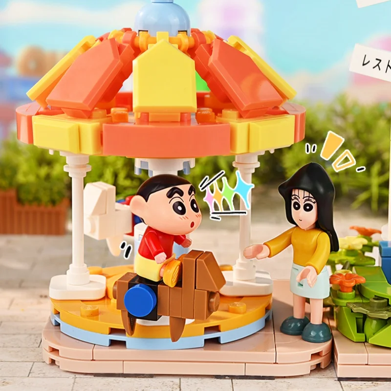 

Keeppley Crayon Shin-Chan Oohara Nanako Amusement Park Building Block Toy Children'S Anime Assembling Model Gift