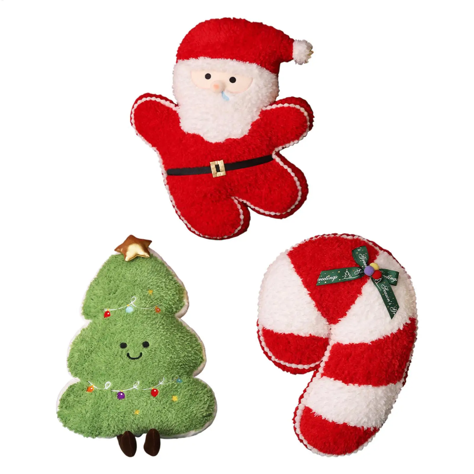 Bonecos de peluche navideños para niños, árbol de Papá Noel, muleta suave de peluche, juguetes para niños, regalo de decoración familiar de Navidad