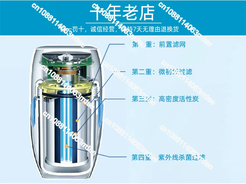 Applicable to Anli 100188CH water purifier QBQ filter cartridge with UV front filter 100186M