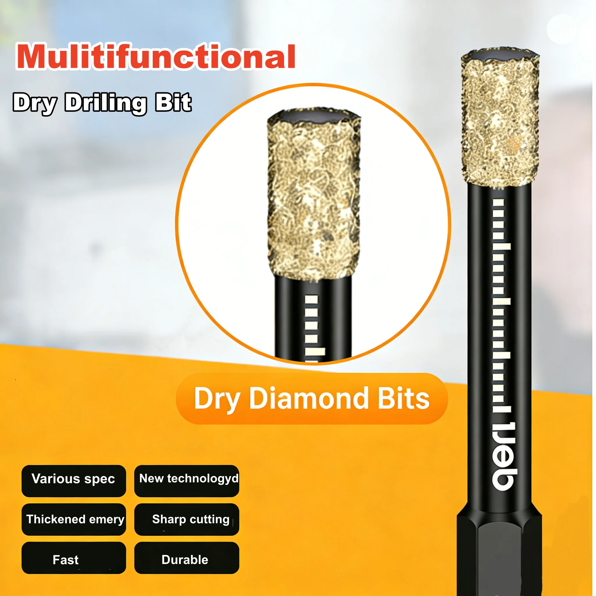 

10 шт. 6-14 мм кольцевая пила с алмазным покрытием, сухая керамическая плитка, алмазное сверло, твердые материалы, открывалка для отверстий, аксессуары для сверл