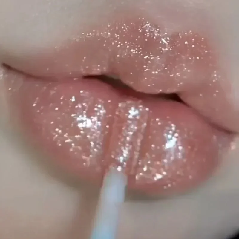 Batom Líquido Brilho, 5 Cores, Espumante, Diamante, Pérola, Lip Gloss, Impermeável, Diamante, Shimmer, Lip GlossSexy, Maquiagem