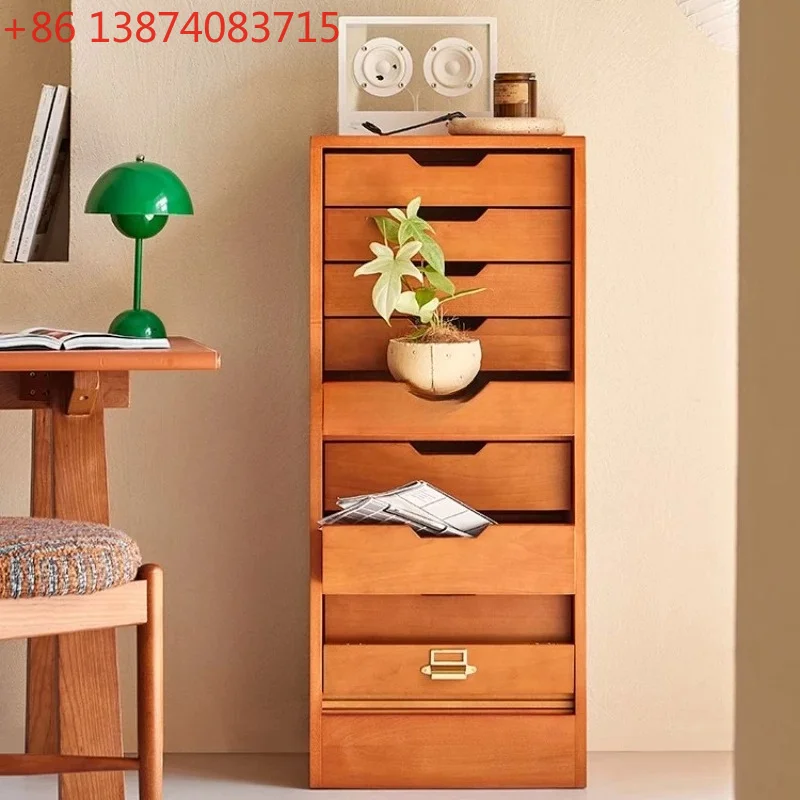 French retro roller shutter jewelry cabinet file cabinet studio storage storage chest cabinet