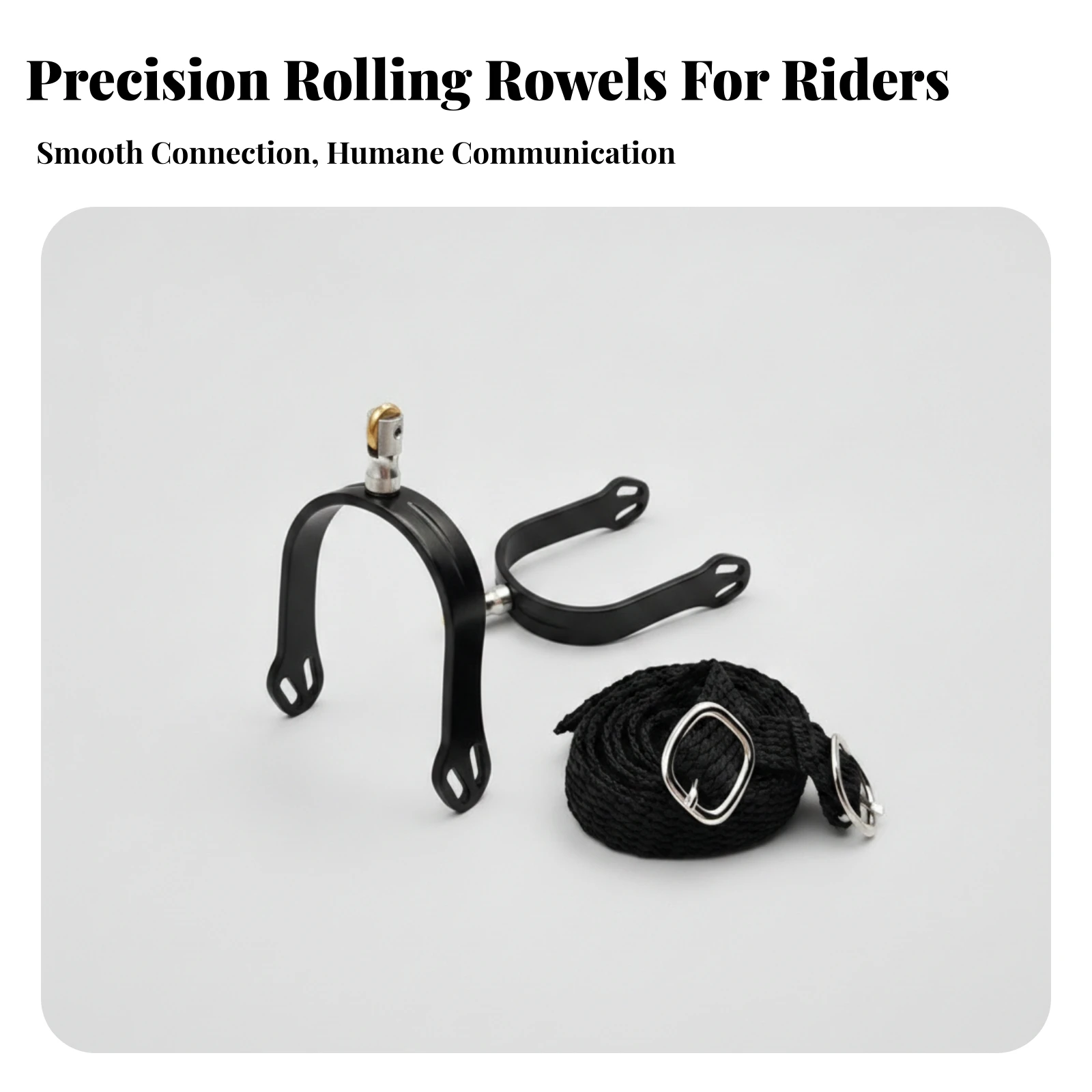 Spurs with Roller Tips Adjustable Roller Spurs Tack Long-Lasting Compact for Riders, Everyday Horseback Use, Training