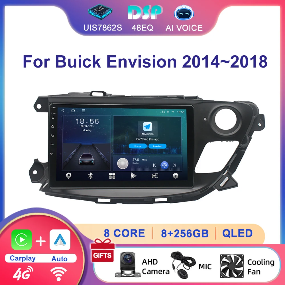 Android GPS Audio WIFI Carplay 9 Inch Navigation Stereo Touch Screen Car Multimedia Player Radio For Buick Envision 2014~2018