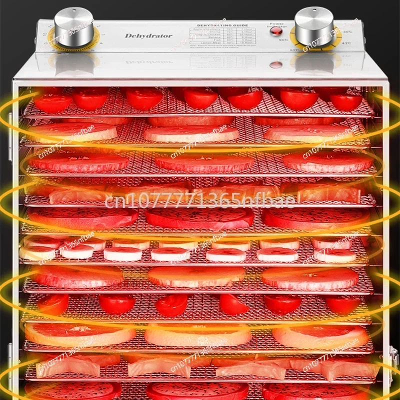 18-Layer Multi-Functional Food Dehydrator | Warm Air Dryer for Vegetable Meat Fruit | Small Household Drying Machine