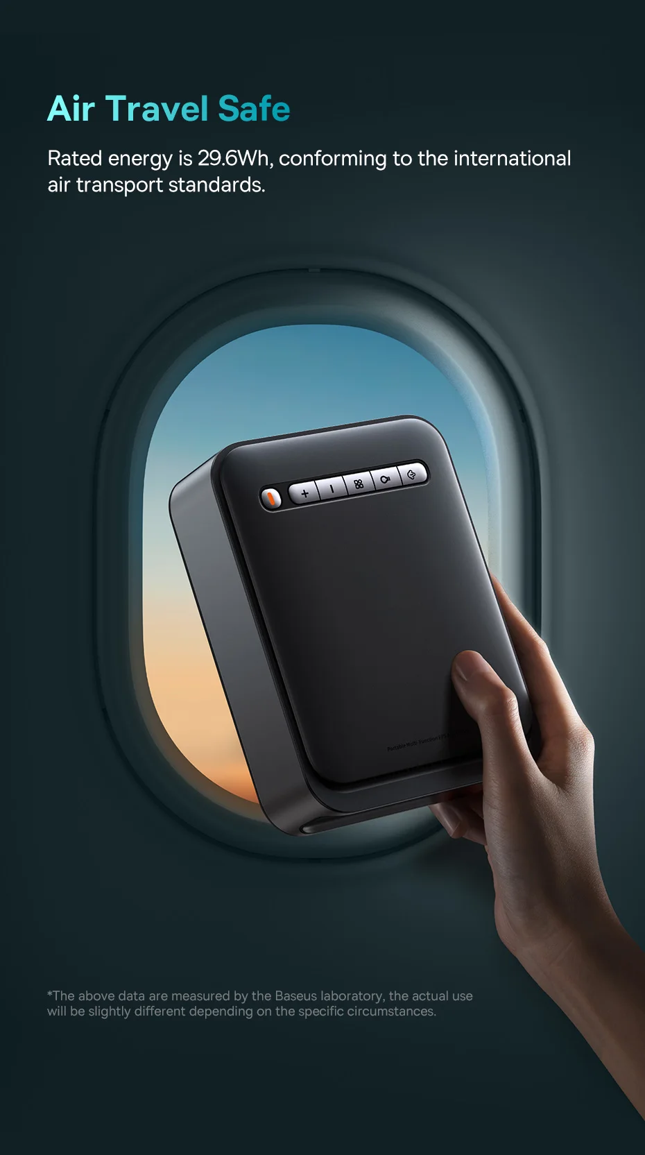 Baseus 1000A Auto-Starthilfe Powerbank 2-in-1 mit Luftpumpe, tragbarer Auto-Batterie-Booster für Notstartgeräte im Auto – Detail 22