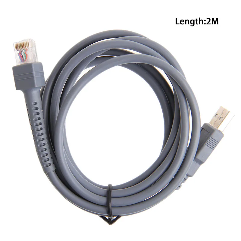 USB Cable for LS2208 Series Handheld Scanner Gray LS1203 LS2208 LS4008I LS4208 LS3008 LS3408 LS4278 CBA-U01-S07ZAR