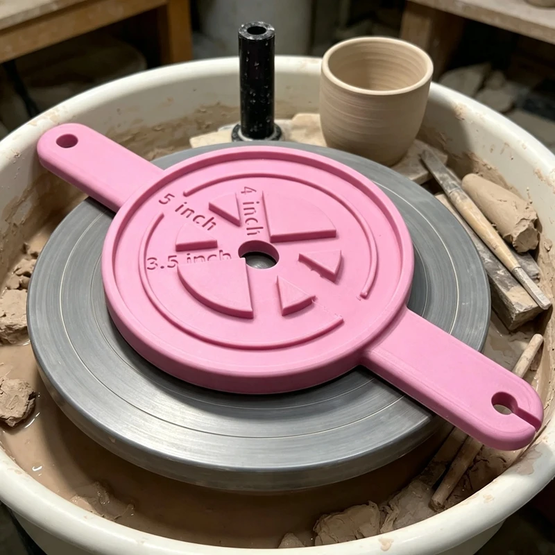 Pottery Wheel Bat Adapter With Handles Ceramic Clay Work Holder Pottery Making Tool For Clay Throwing Trimming Pottery Supplies
