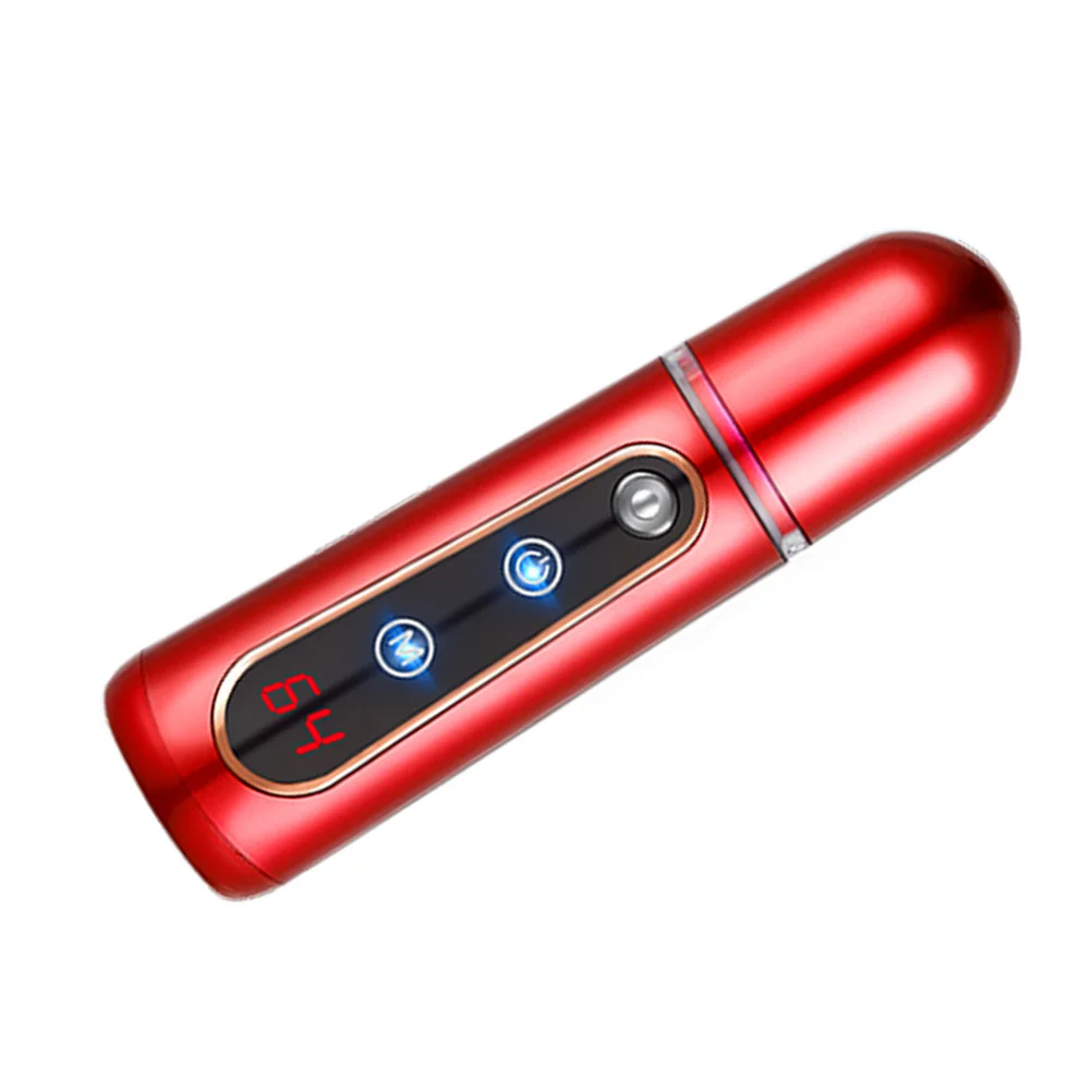 جهاز رذاذ الوجه الصغير 35 مل، جهاز تجميل نانو الانحلال لترطيب البشرة الجافة، ذهبي وردي قابل لإعادة الشحن عبر USB