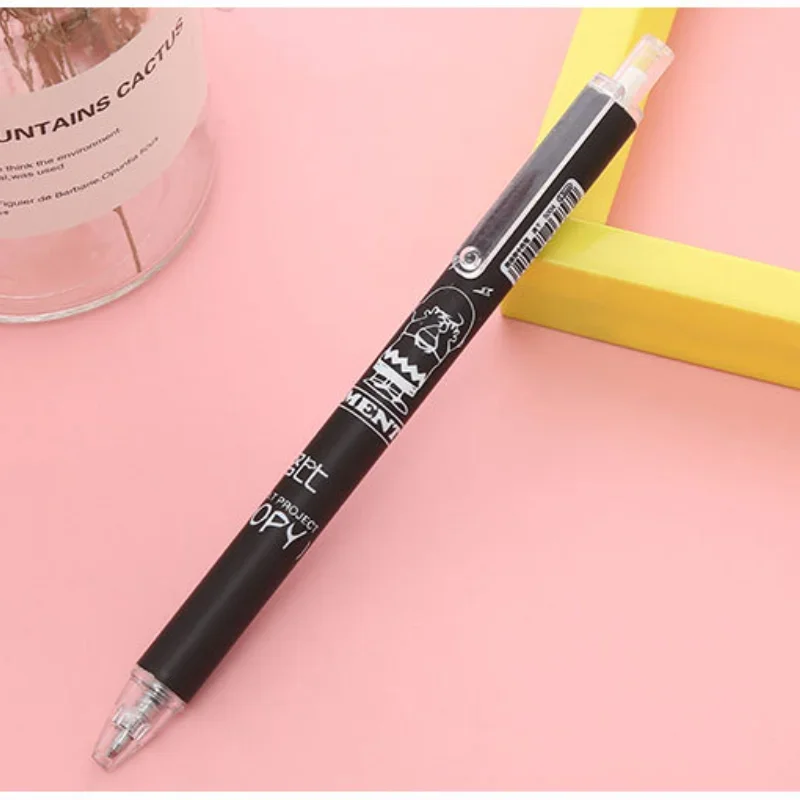 Snoopy Black Gel Pens Press Pen 0.5mm Students School Cartoon Office Writing Drawing Tools cute Anime Examination Stationery