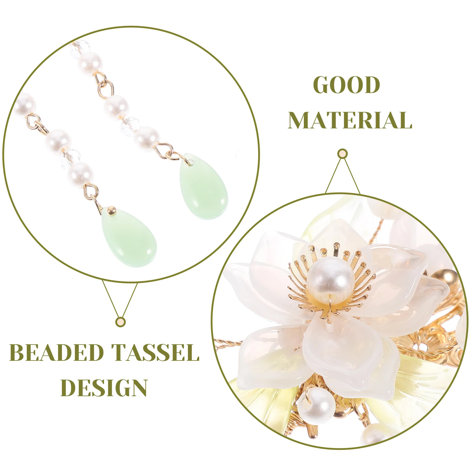 

Цветочная палочка для волос в китайском стиле, заколка для волос с кисточкой из бисера, классические аксессуары для волос для подружек невесты, свадьбы