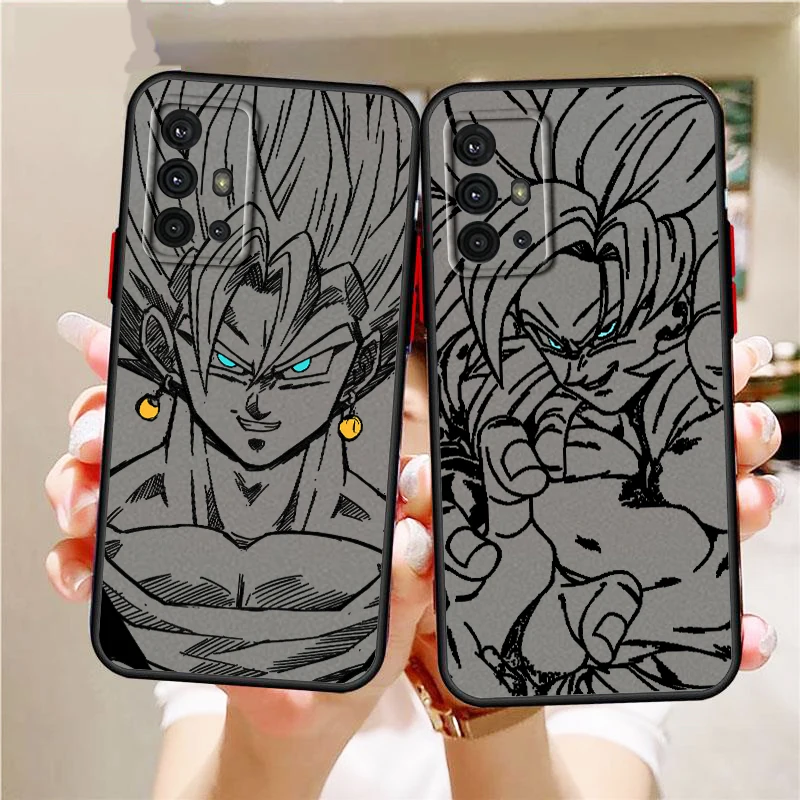 Art D-D-Dragons B-B-Balls Frosted Translucent For Samsung A53 A52 A33 A32 A51 A71 A21S A13 A73 A50 A22 A12 5G TPU Phone Case