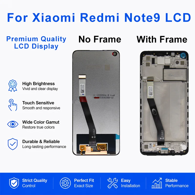 IPS For Xiaomi Redmi Note 9 LCD M2003J15SC Display Touch Screen For Redmi Note 9 Pro LCD M2003J6B2G Note 9S Display Replace Part