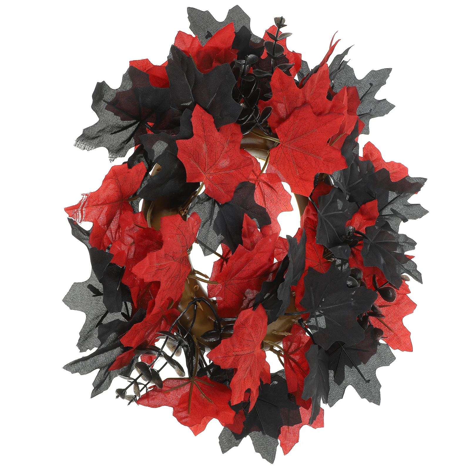

Halloween Maple Leaf Fake Wreath Simulated Decorative Halloween Wreath Door Hanging Wall Decor Outdoor Indoor Door Hanging