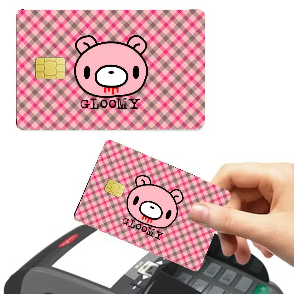 G-Gloomy B-Bear Anime Cartoon Bear Skin Sticker Film Tape Case for Big Credit Debit Card Front Side