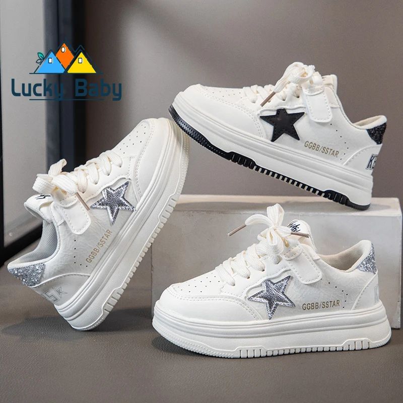 Children's Spring Sports Sneakers Stylish and Versatile White Sneakers Summer New Style Girls' Casual Running Student Shoes