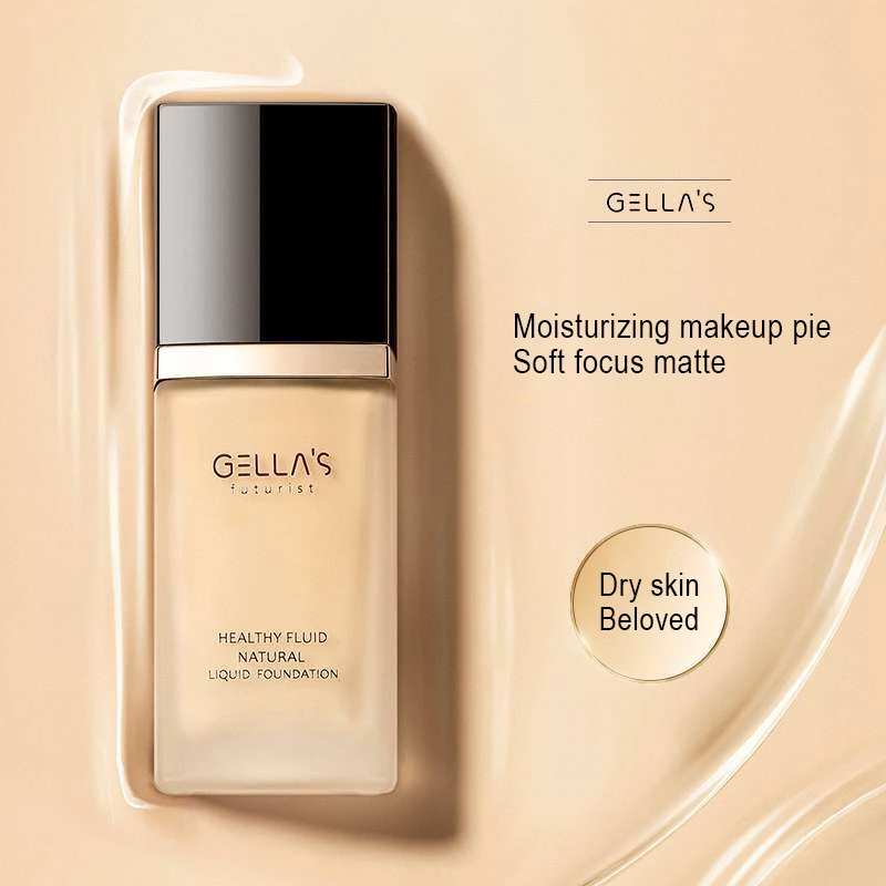 Gella's Vloeibare Foundation Blijvende Hydraterende Doorschijnende Concealer Olie-controle Gemakkelijk Te Dragen Zachte Gezicht Make-Up Foundation HOT