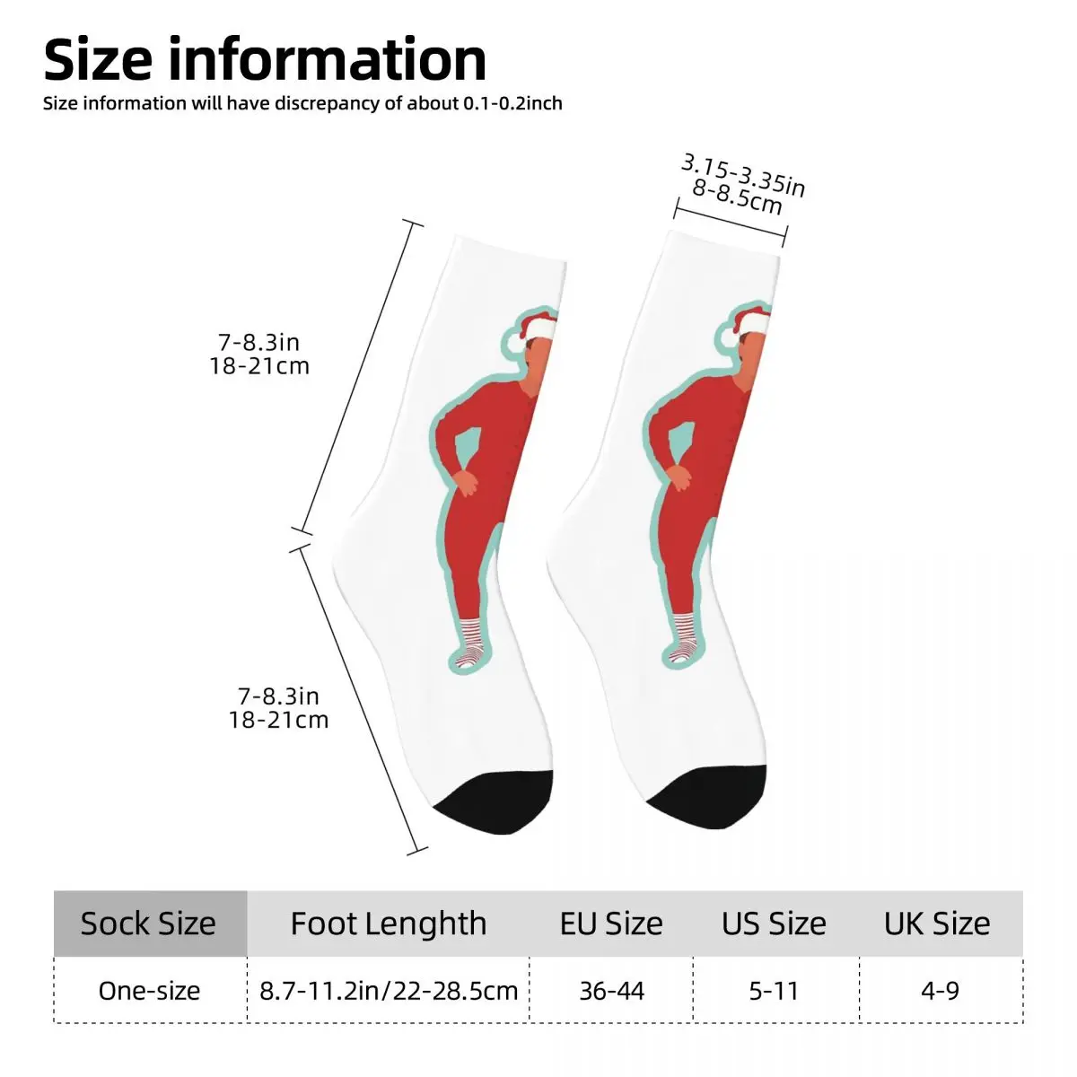 سانتا كلوز - جوارب تيم ألين جوارب هاراجوكو فائقة النعومة لجميع المواسم جوارب طويلة إكسسوارات لهدايا الرجل والمرأة