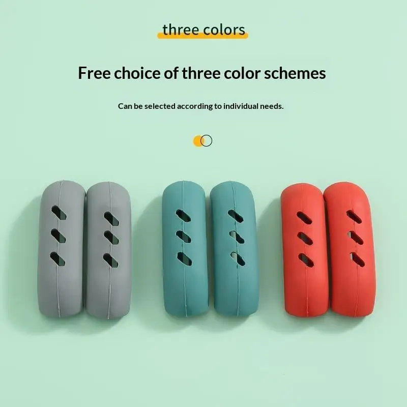 (1 Pair Silicone Pot Handle Cover Heat Insulation Covers Pot Clip Anti Slip Steamer Casserole Pan Handle Holder Kitchen Tool)