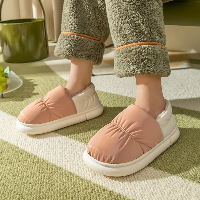 Cotton Slippers Candy Bright Color Slippers Home Lovers Cotton Slippers Antiskid Warm Wear-resistant Personalized deodorization