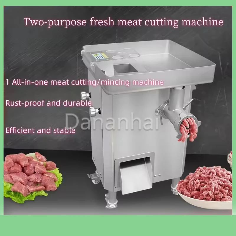 

Large Kitchen Meat Cutter, Vertical Electric Vegetable Shredder, Multifunctional Detachable Knife Set Meat Grinder