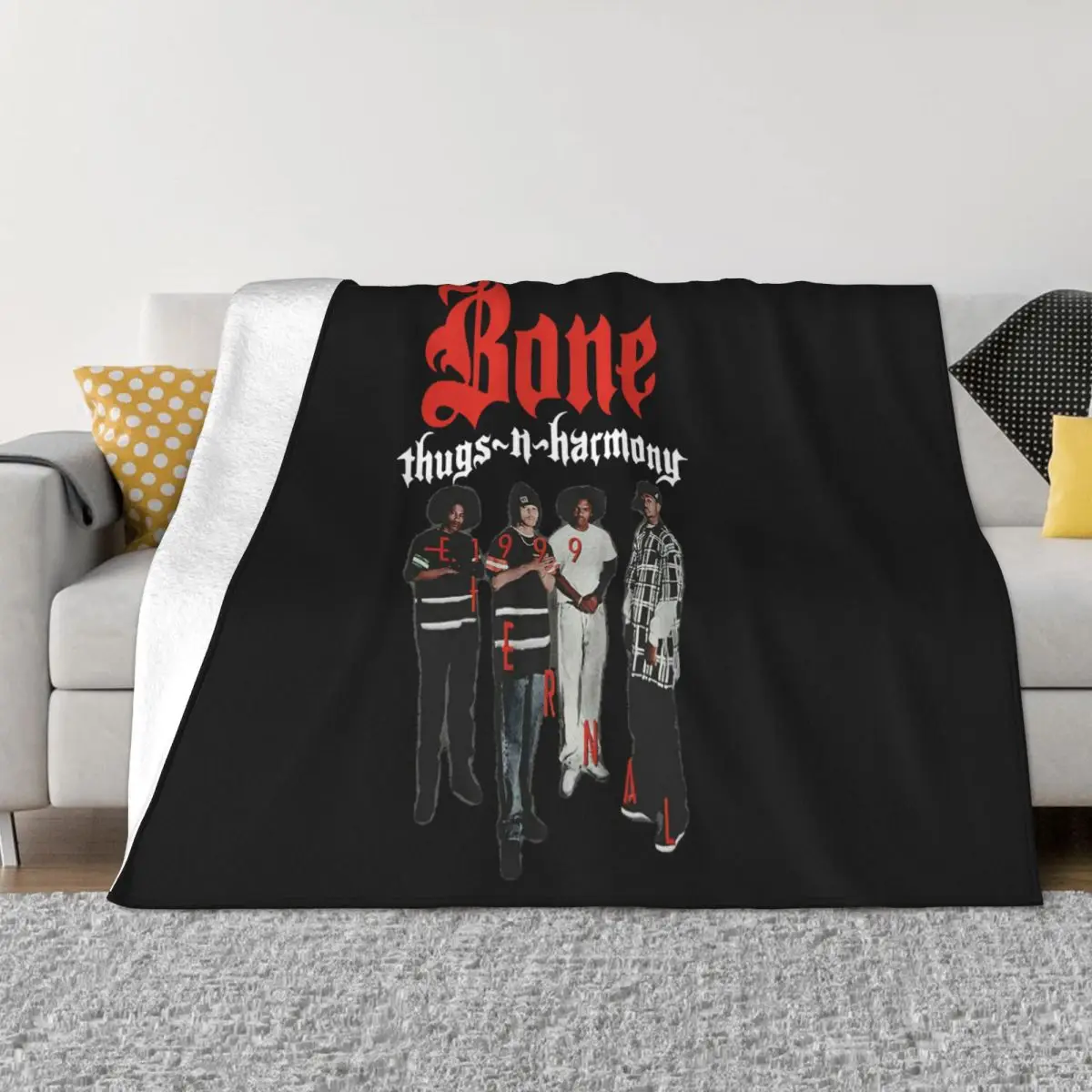 Rare 9799 Bone Thugs N Harmony E 1999 Size S 2Xl Fitness Top Children Text Comical Hot Sell Child Surprise Throw Blanket