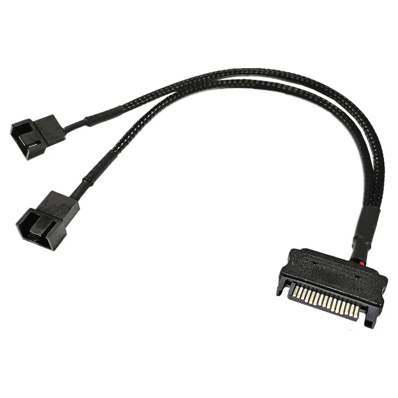 SATA 15 PIN zu 4 PIN PWM Lüfter-Konverter 1 SATA zu Multi 4 Pin Kabel-Splitter Computer CPU PC Gehäuse Kühlungsadapter Verbindungskabel – Detail 8