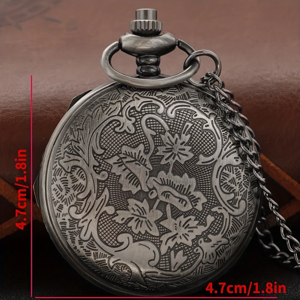 بارد الجوف المطرقة كوارتز ساعة الجيب الرجال قلادة قلادة ساعة الجيب المرأة خمر ساعة أنيقة #4