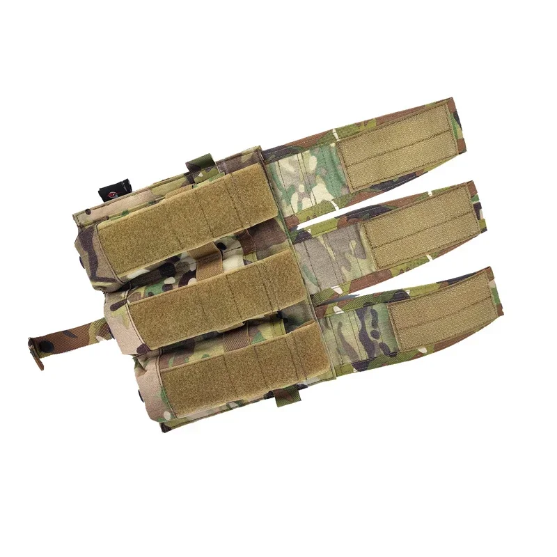 Tactical M4 Triple Magazine Pouch Airsoft Multicam Mag Pouch CP AVS JPC Vest Molle Front Panel Expansion Bag Gear view 4