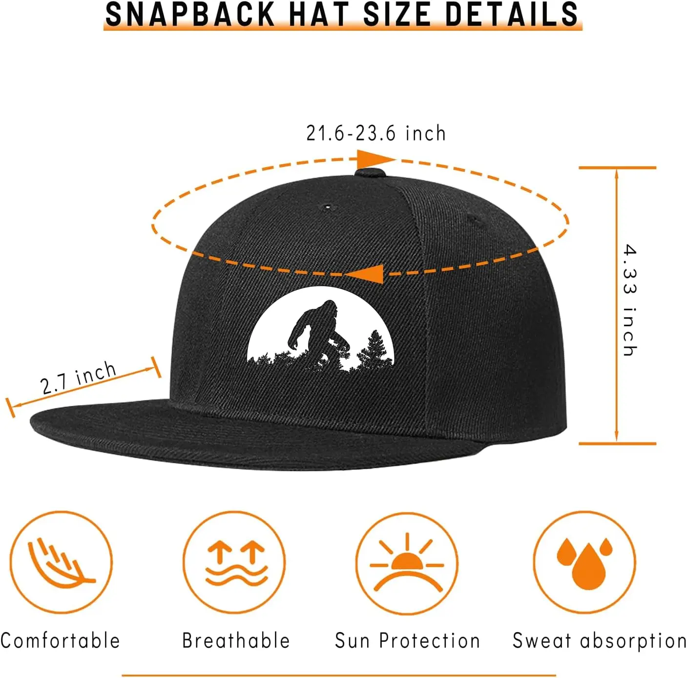 Chimpanzees Ufo Hat Flat Bill Hats for Men Funny Double Knives Kitchen Adjustable Baseball Cap Snapback Hat for Women