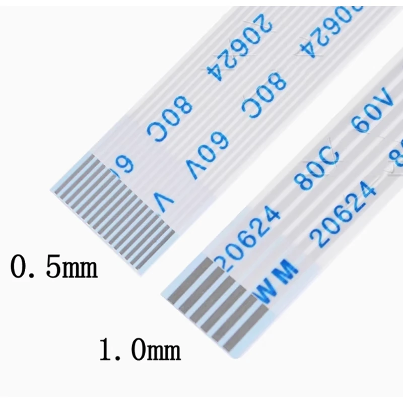 10PCS FFC FPC Ribbon Flexible Flat Cable 4/6/8/10/12/14/16/18/20 Pin Pitch 0.5MM/1.0MM A-Type Wire Length 6/10/15/20/25/30/40CM