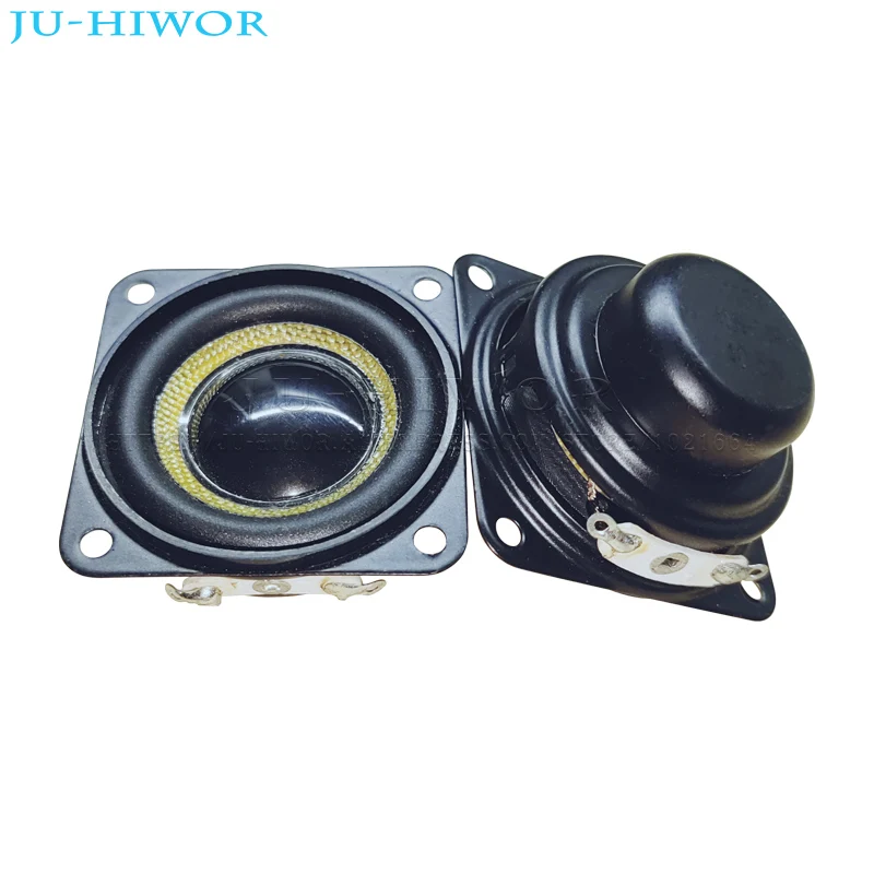 2pcs 4 Ohms 5W 40mm Square 16 Core Dual Neodymium Magnetic Waterproof Speaker 1.5 inch Yellow Glassfiber bluetooth Loudspeaker