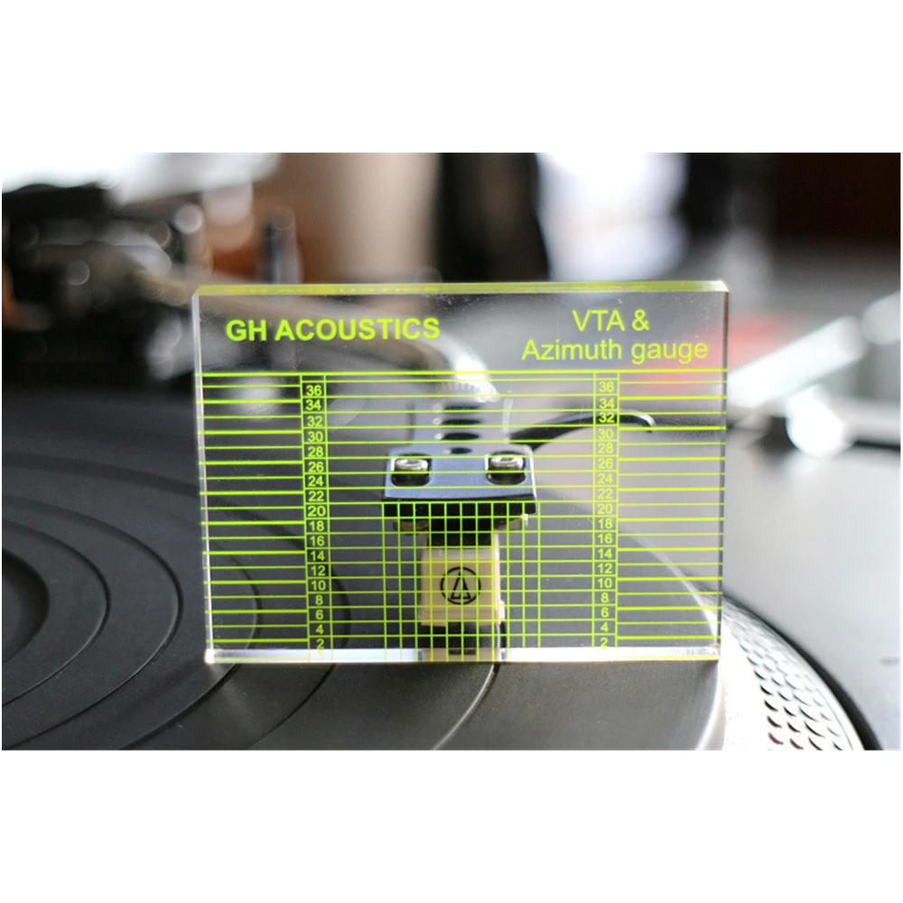 Phonograph VTA Azimuth Gauge Alignment Block Ruler VTA & Cartridge Azimuth Alignment Ruler Record Player Measuring Phono Tonearm