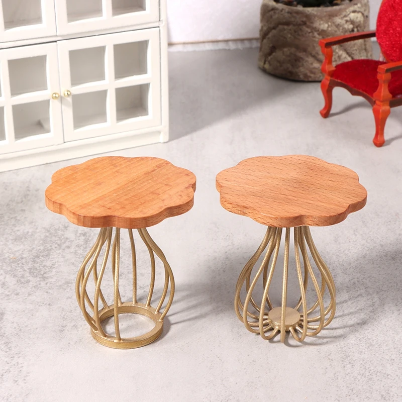 1:12 Dollhouse Miniature Table Coffee/Tea Table End Table Model Furniture Accessories For Doll House Decor Kids Play Toys