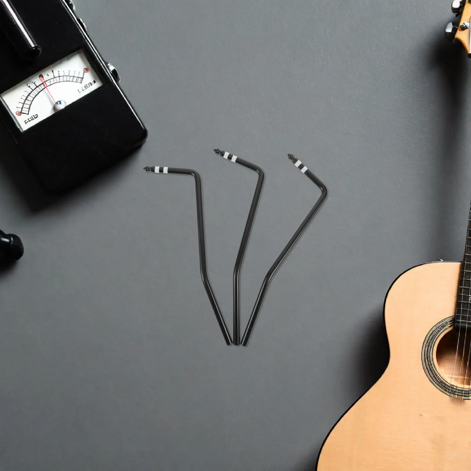 3Pcs Black Electric Guitar Vibrato Arm Tremolo Bar Set Direct Insert Whammy Bar High Sensitivity Stable Tuning Guitar Parts