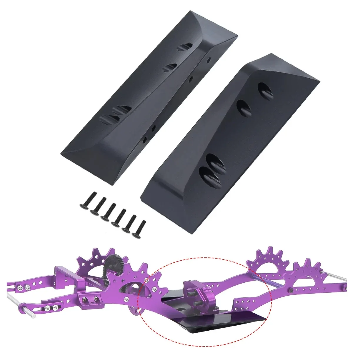 

POM Side Foot Pedal For 1/10 SCX10 II Capra Axle Component RC Car LCG DIY Chassis Expansion
