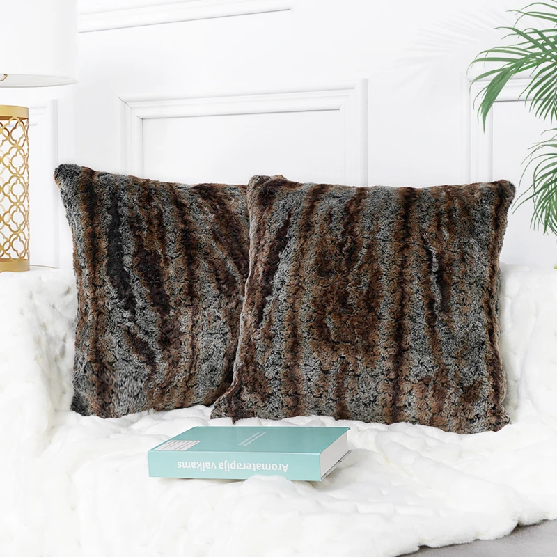 

Home Decoration Faux Fur Cushion Pillow Chairs Decorative Pillows for Bed Plush Decor Sofa Cushions Chair 45*45cm