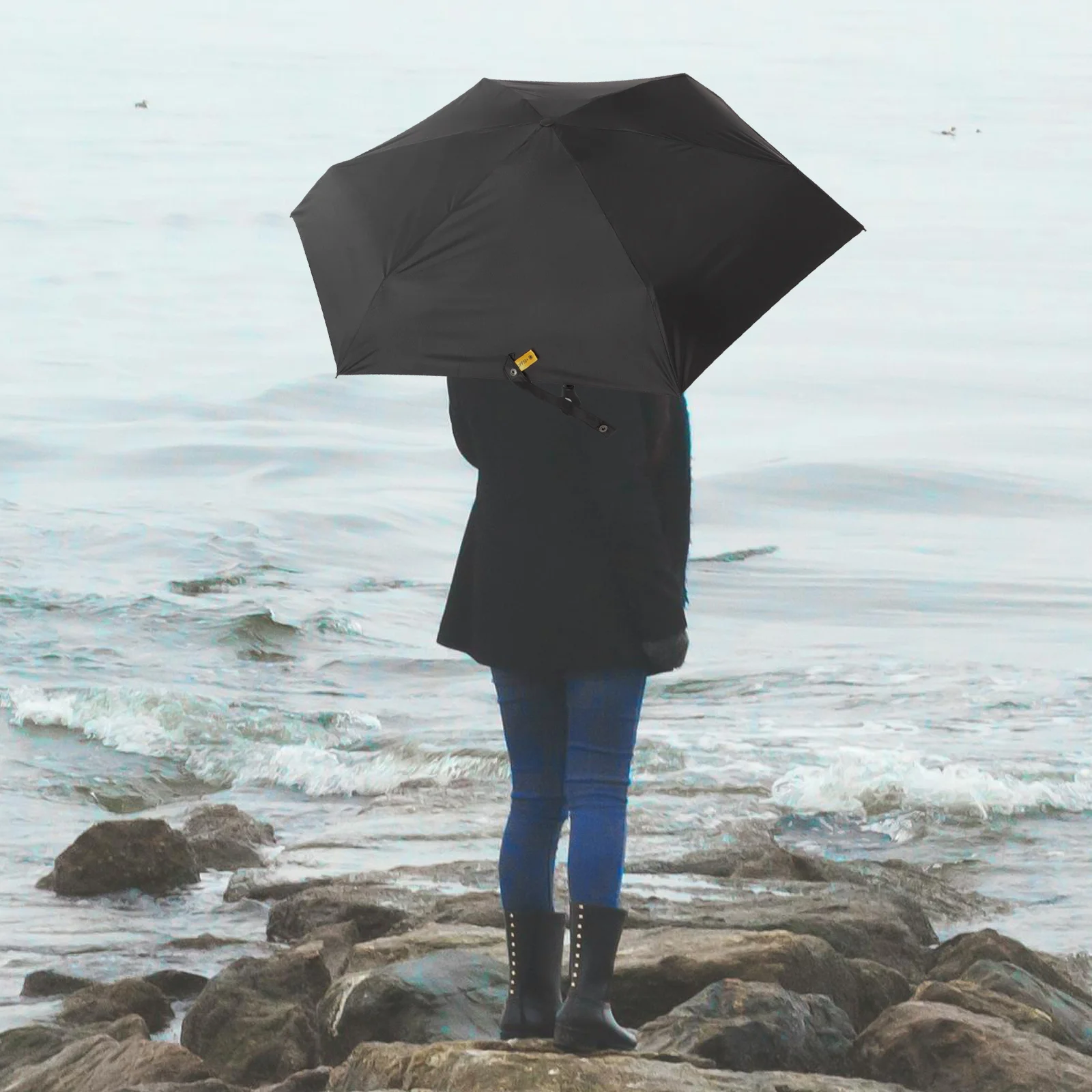 

Mini Sunscreen Umbrella 6 Bones Portable Parasol Foldable Rain Small Windproof Polyester Travel Outdoor