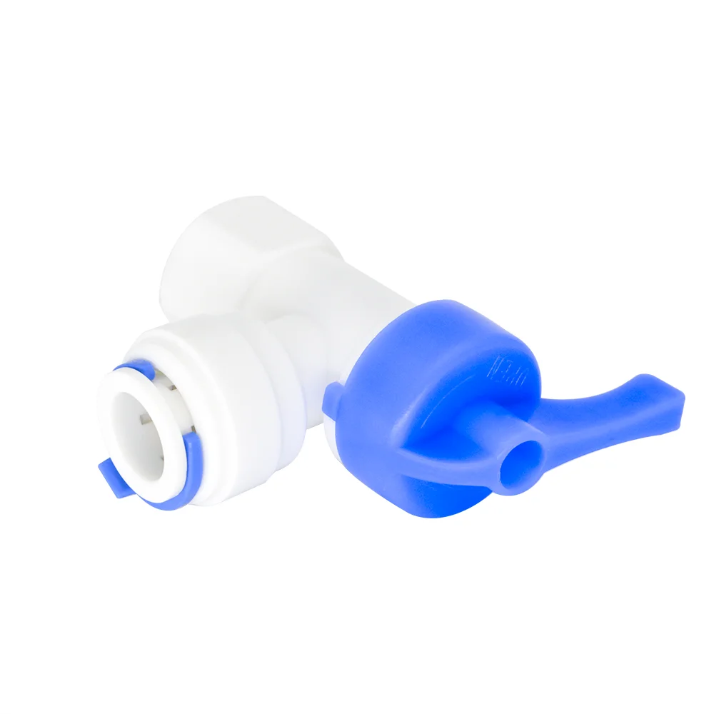 YQBS-Osmose reversa Ball Water Valve Filtros, OD Tube, 1/4 "3/8"