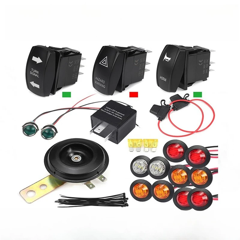 

For ATV UTV Polaris Can Am Honda Steering Signal Faulty Light Speaker Harness Kit