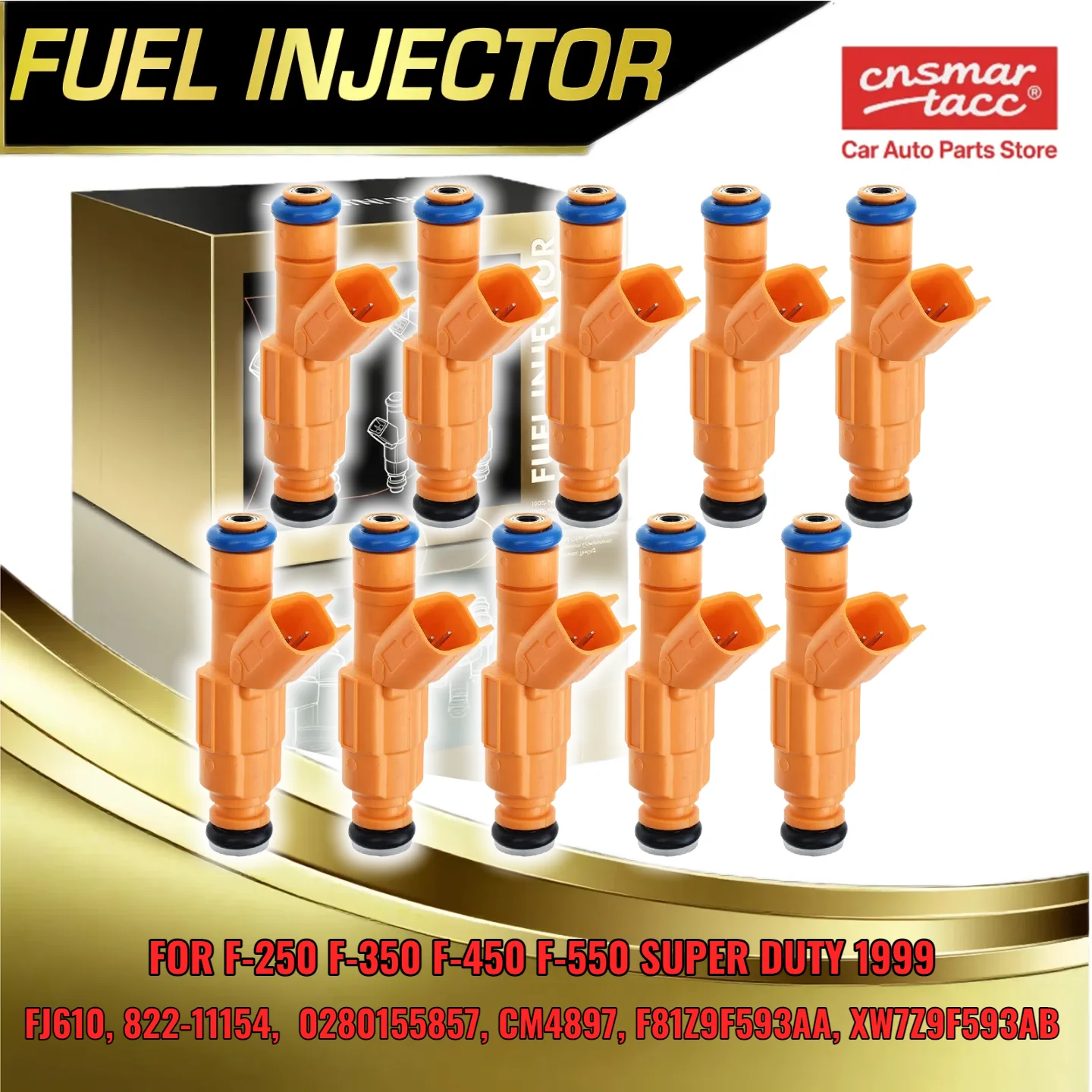 

Топливные форсунки Ford 6.8L V10, 10 упаковок 0280155857 FJ610, подходят для F250 F350 Super Duty E350 Econoline