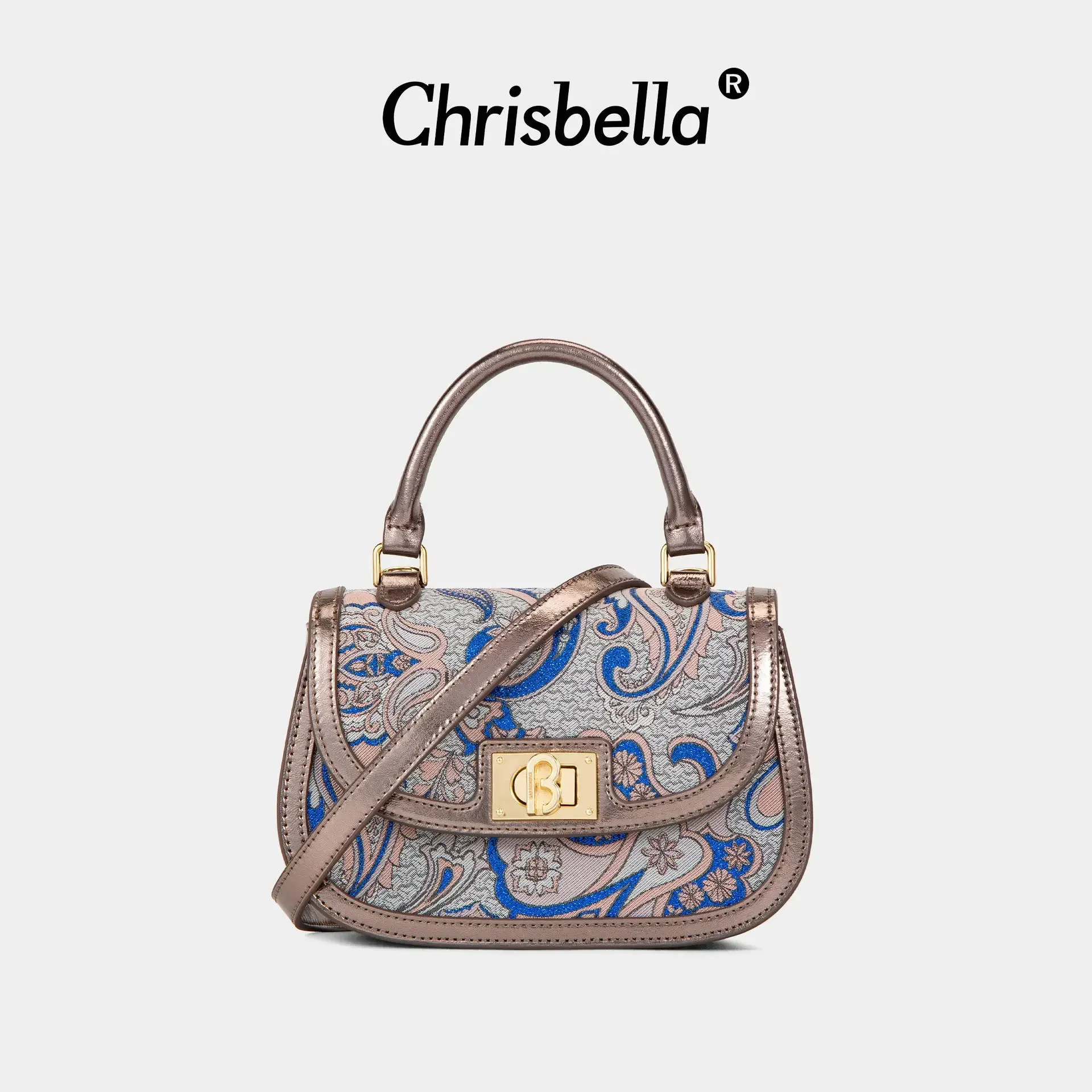 

CHRISBELLA Chinese style embroidered bamboo bag