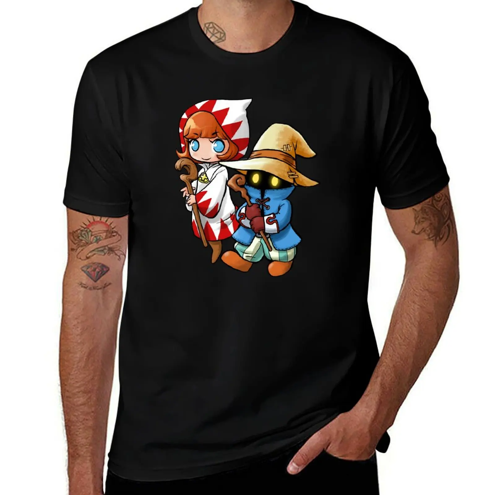 

Black & White Mage T-Shirt t shirts designer t shirts for man pack cotton T-Shirt