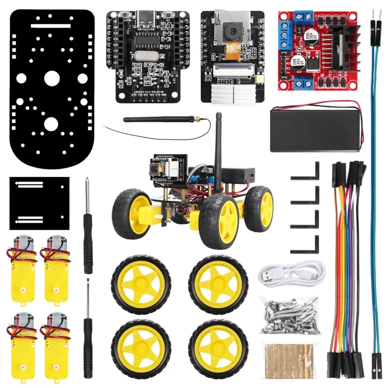 Artificial intelligence ESP32 robot kit, Arduino programming and WiFi automation control device