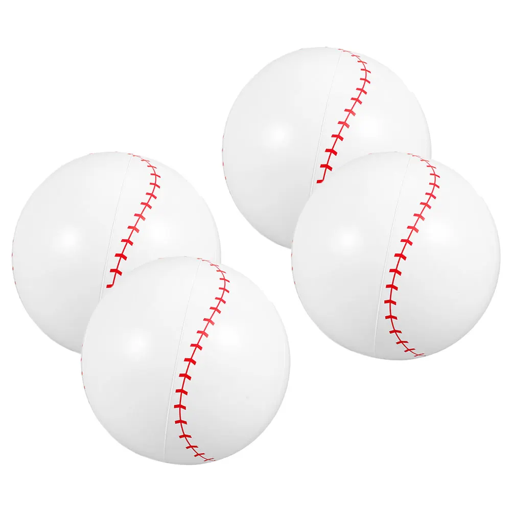 

4 Pcs Baseball Inflatable Pool Float Decorate Floating Sports Balls for White Beach