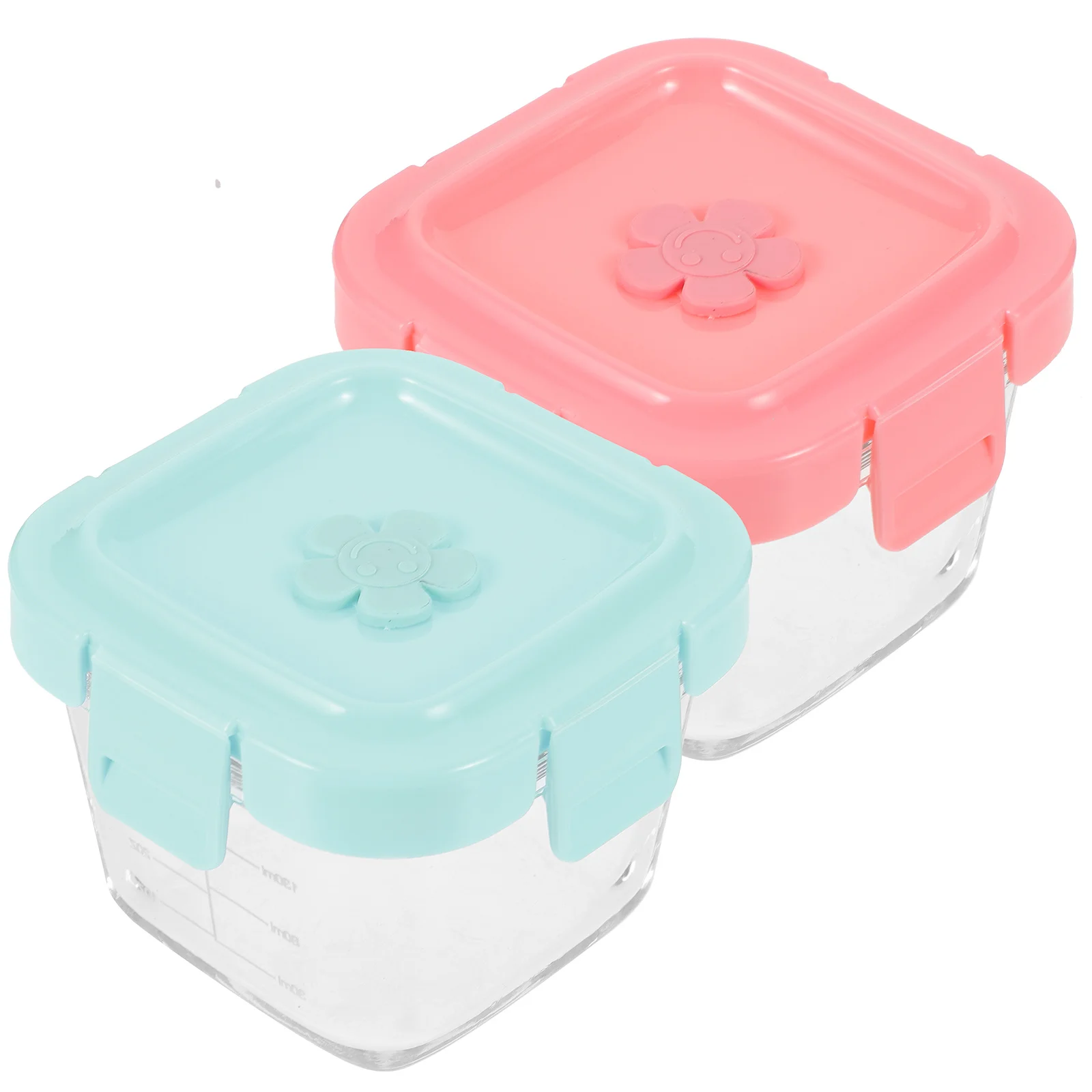 2 قطعة 150 مللي وعاء حفظ الطعام المحمول حاوية وجبات خفيفة للأطفال مع غطاء سهل التنظيف للسفر صندوق طعام الطفل صندوق تجميد الختم