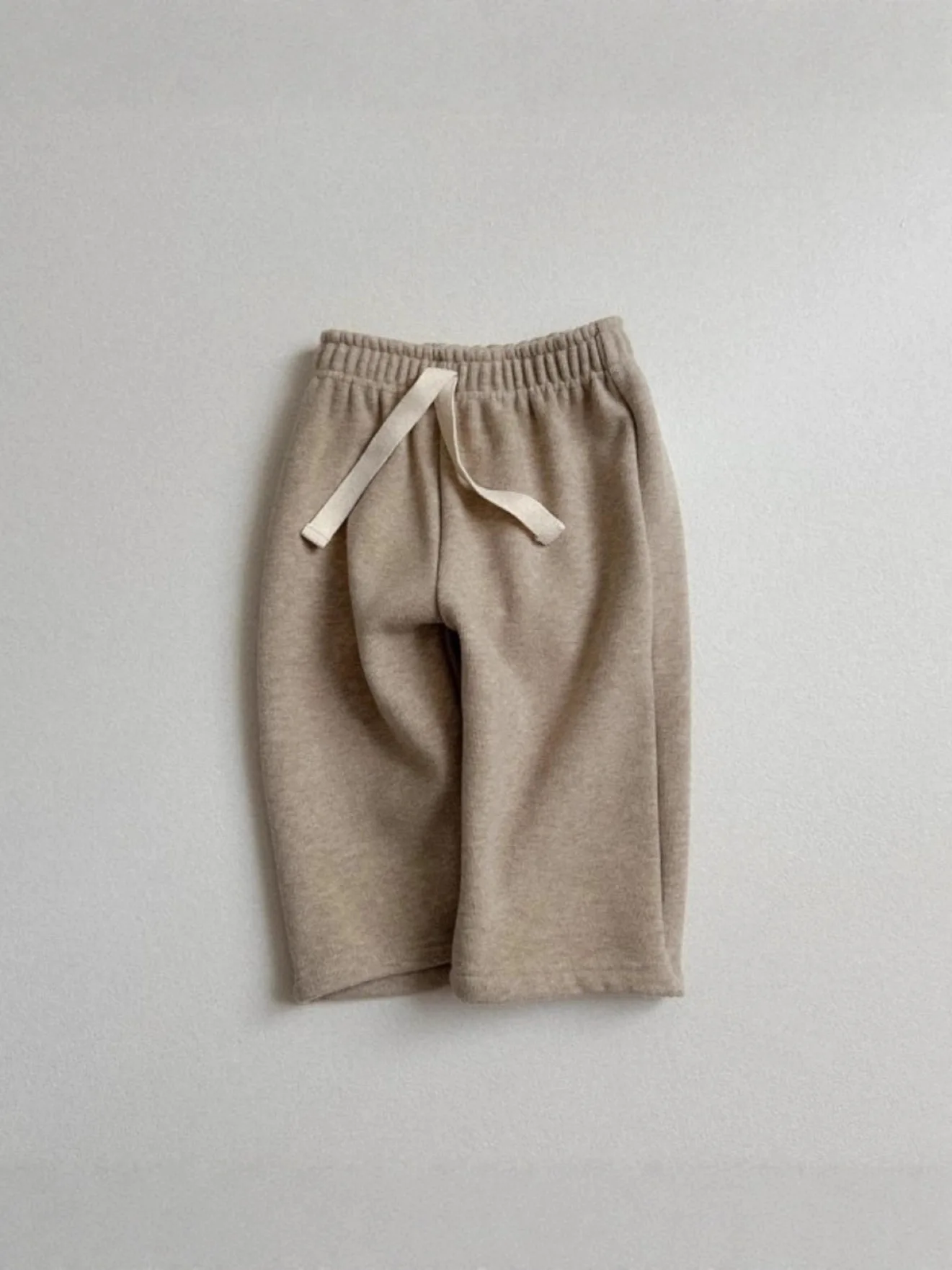 2025 شتاء جديد الطفل الصوف السراويل الصلبة الفتيان سراويل تقليدية زائد المخملية سميكة طفل الفتيات بنطال ذو قصة أرجل واسعة الاطفال الملابس الدافئة #4