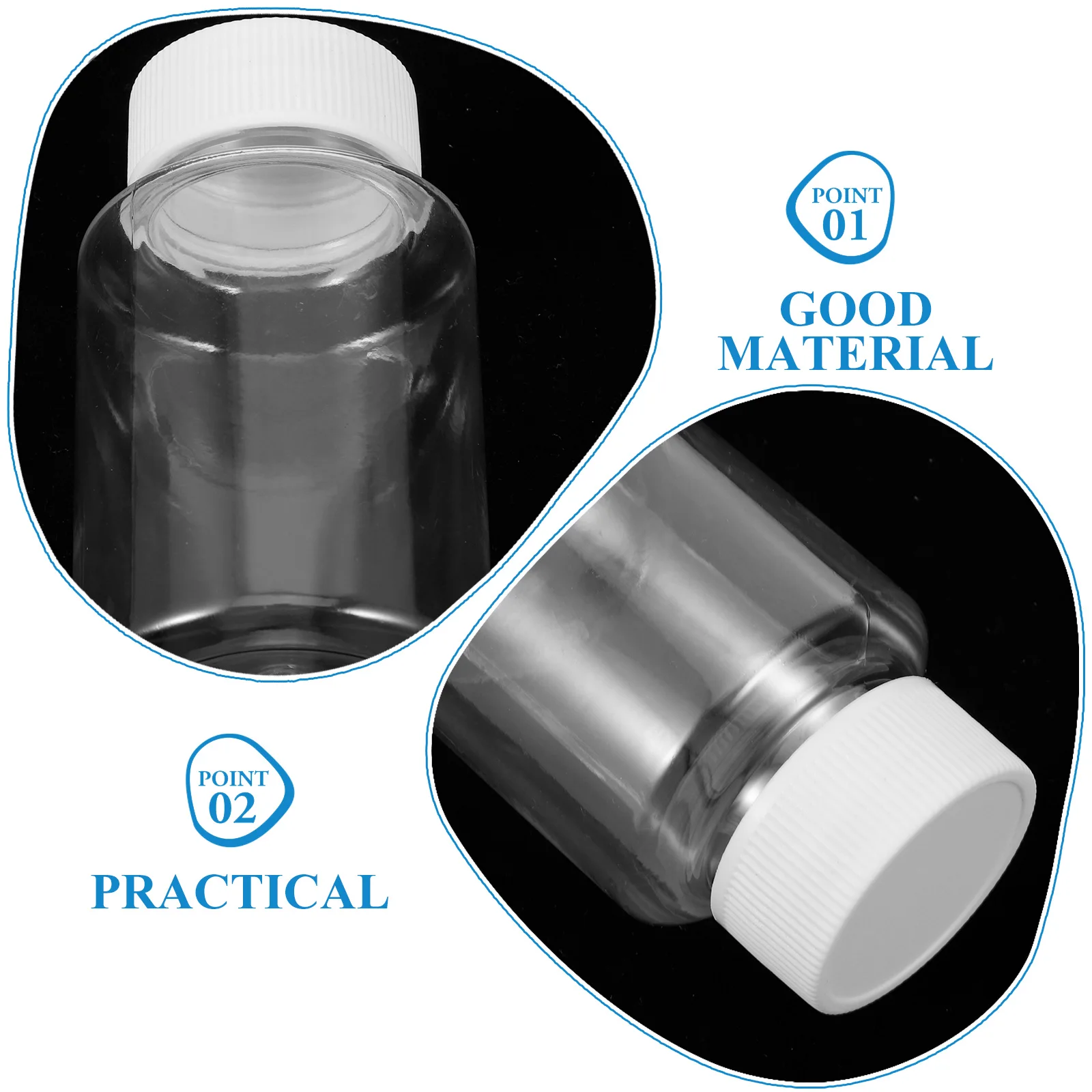 

6pcs Oil Sample 100Ml Transparent Sealing Reagent Bottles For Lab Corrosion Resistant Sampling Storage Bottles Bulk Empty