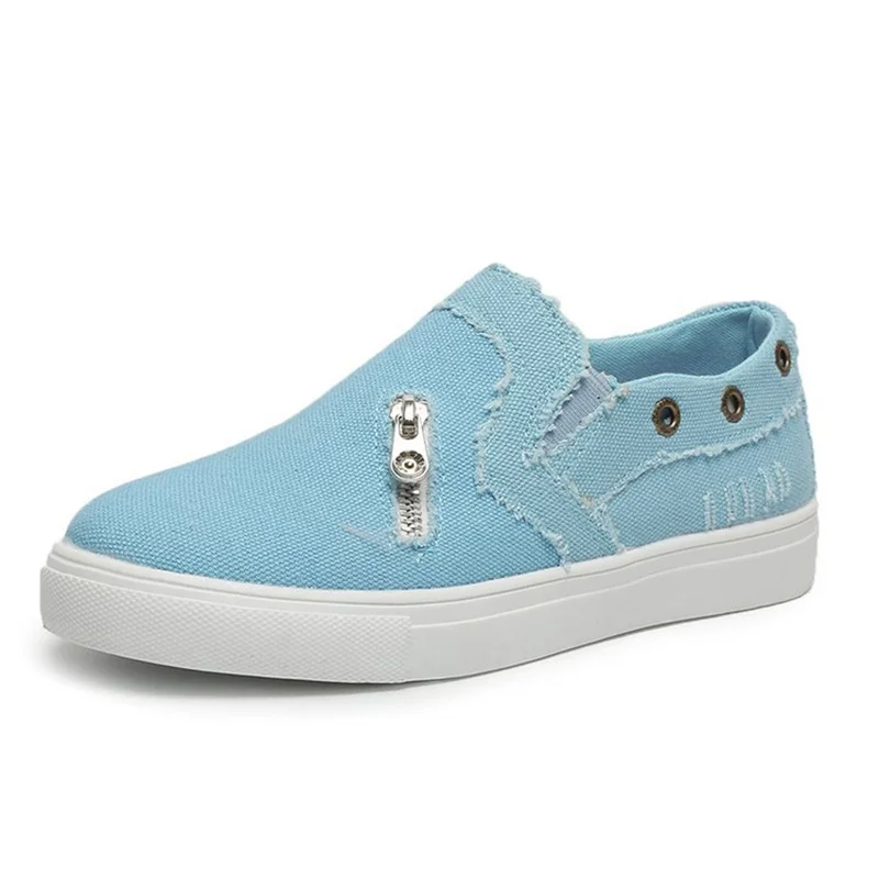Slip-On Loafers Casual Shoes for Women Spring Autumn Ladies Flats Breathable Shoe Solid Color Round Toe Outdoor Chaussure Femme image 2